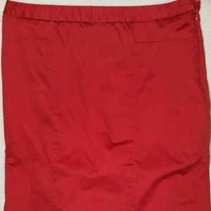 Red pencil skirt